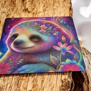 Colorful Sloth Art Mouse Pad